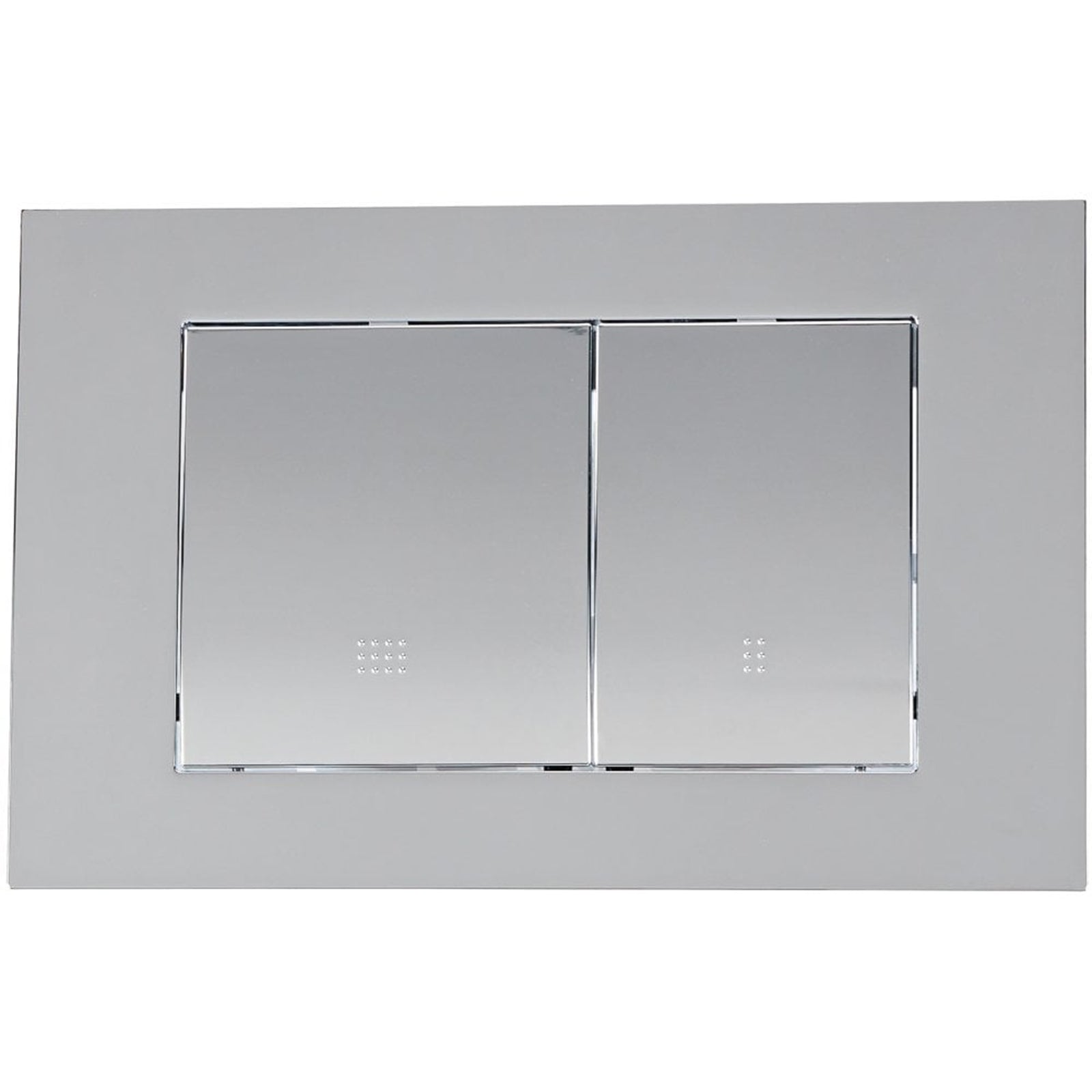 Ebony Square Mechanical Flush Plate - Chrome