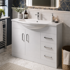 Eden 1000mm Floor Standing Vanity Unit with Curved Resin Basin – Soft Close