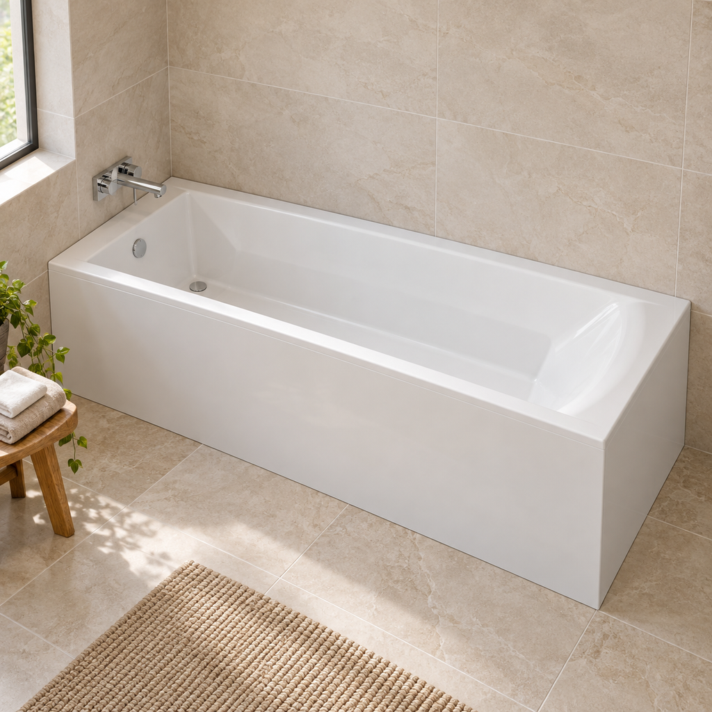 Eden Single Ended 5mm Acrylic Bath – 2 Sizes