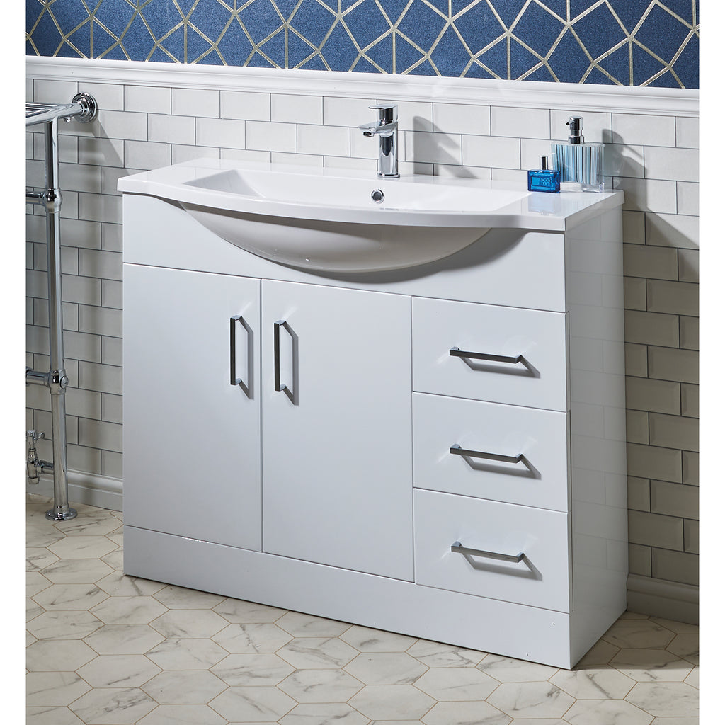 Eden 1000mm Base Unit & Curved Basin