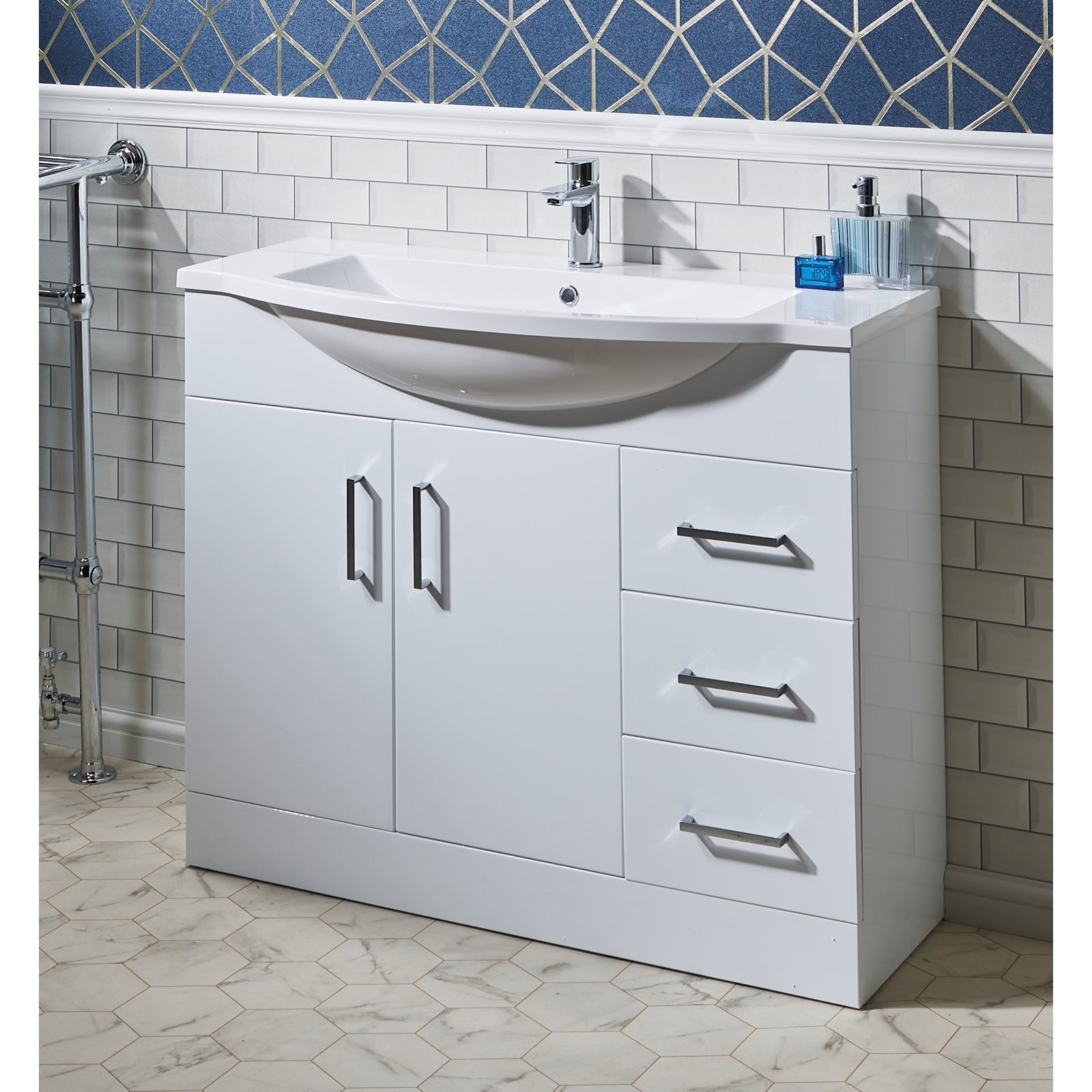 Eden 1000mm Base Unit & Curved Basin