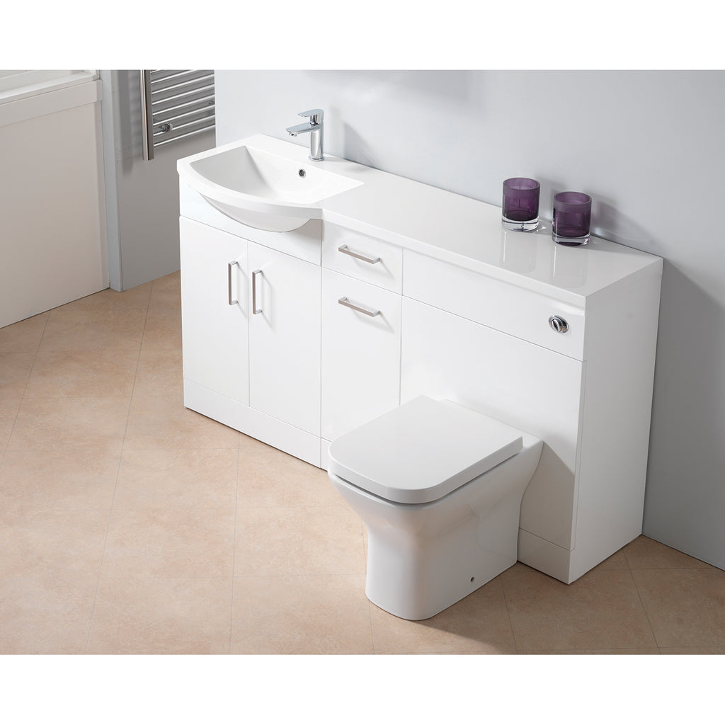 Eden Curved 1500mm 1-Piece Basin Combination