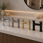 Eridge Deck Mounted Bath Filler - Chrome, Matt Black, Nickel or Matt Brushed Brass