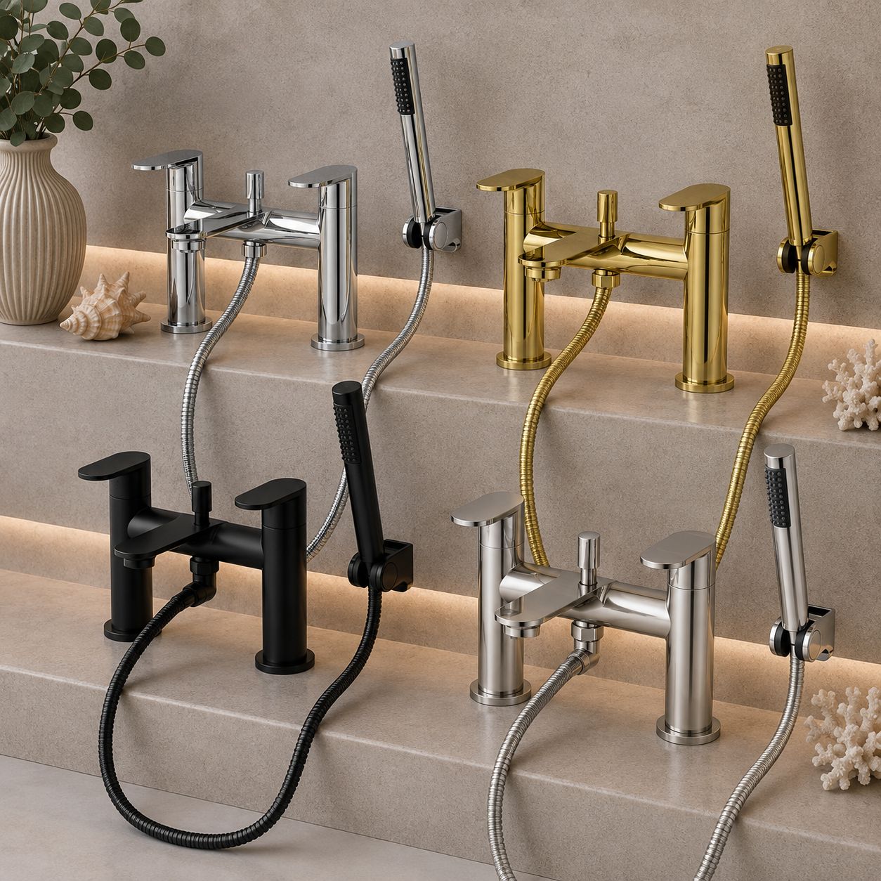 Eridge Deck Mounted Bath Shower Mixer