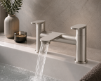 Eridge Brushed Nickel Bath Filler Tap – Deck Mounted