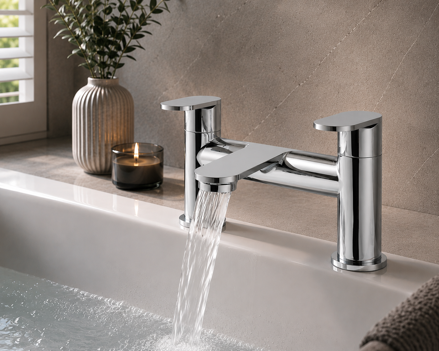 Eridge Chrome Bath Filler Tap – Deck Mounted
