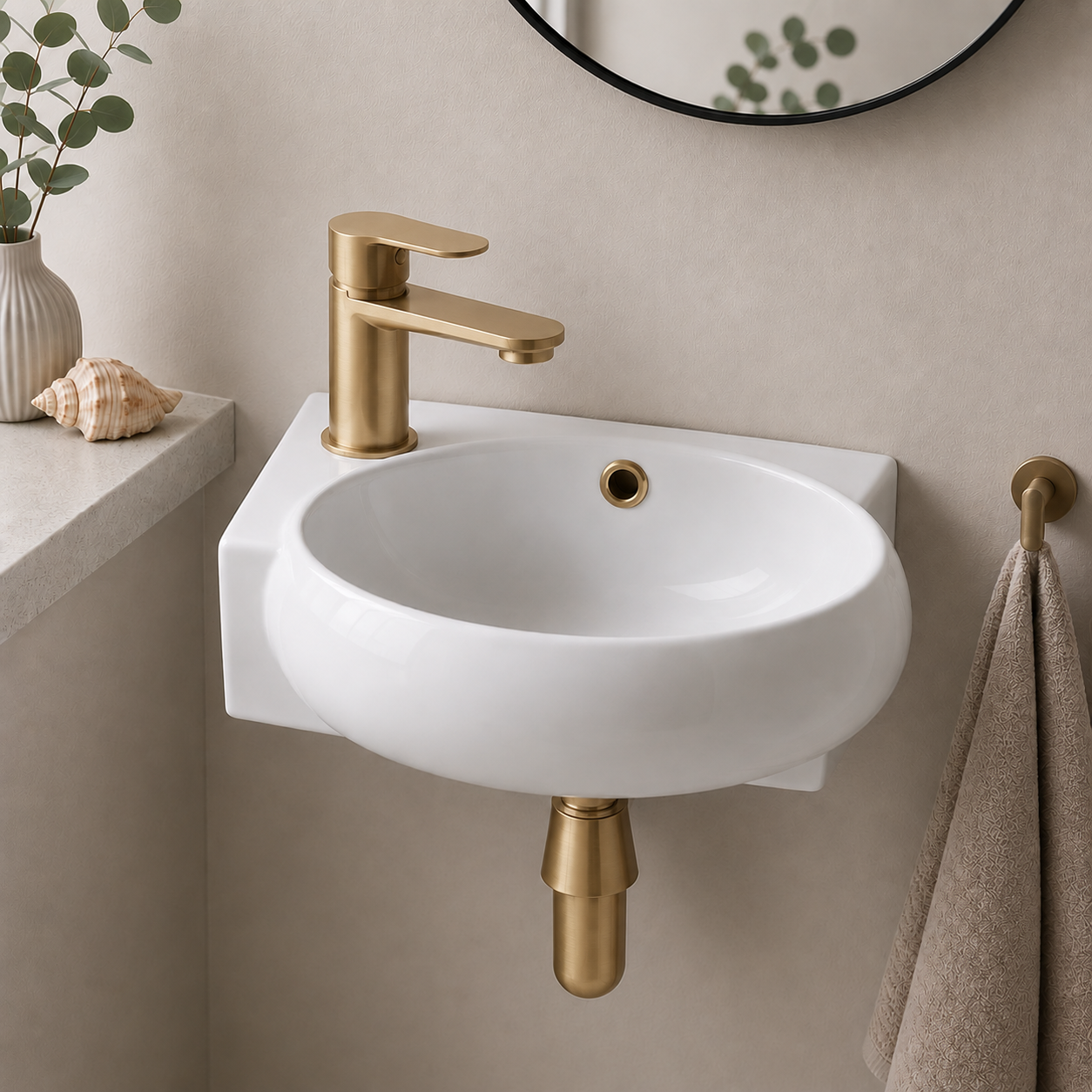 Eridge Mini Basin Mixer with Slotted Click-Clack Waste