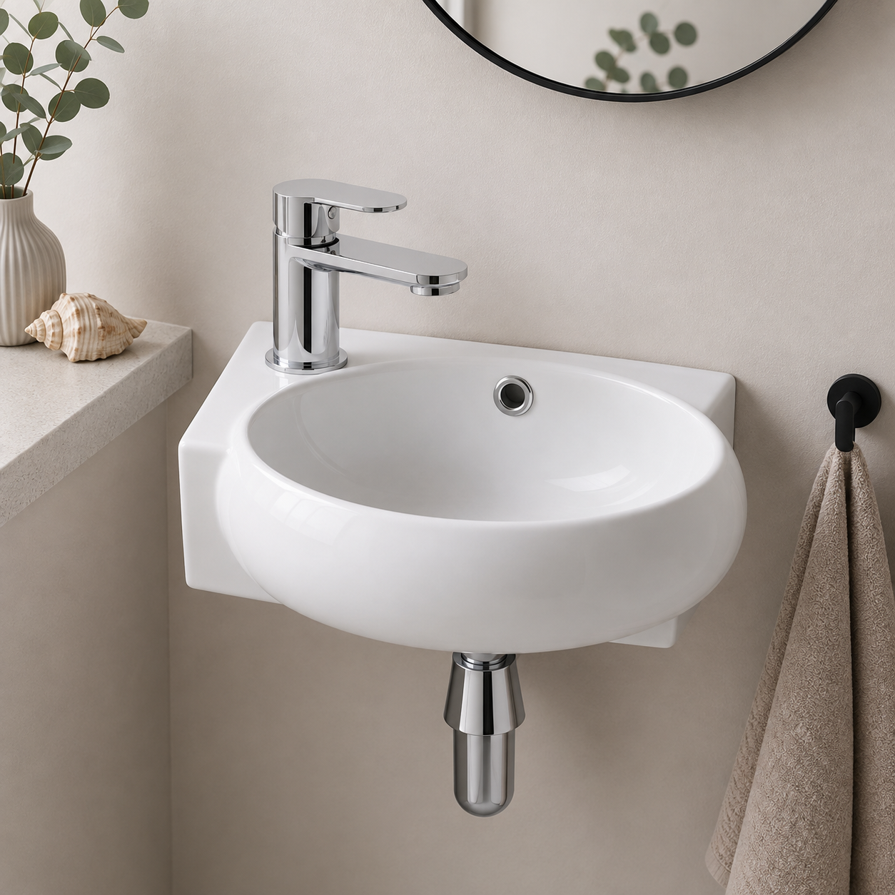 Eridge Mini Basin Mixer with Slotted Click-Clack Waste