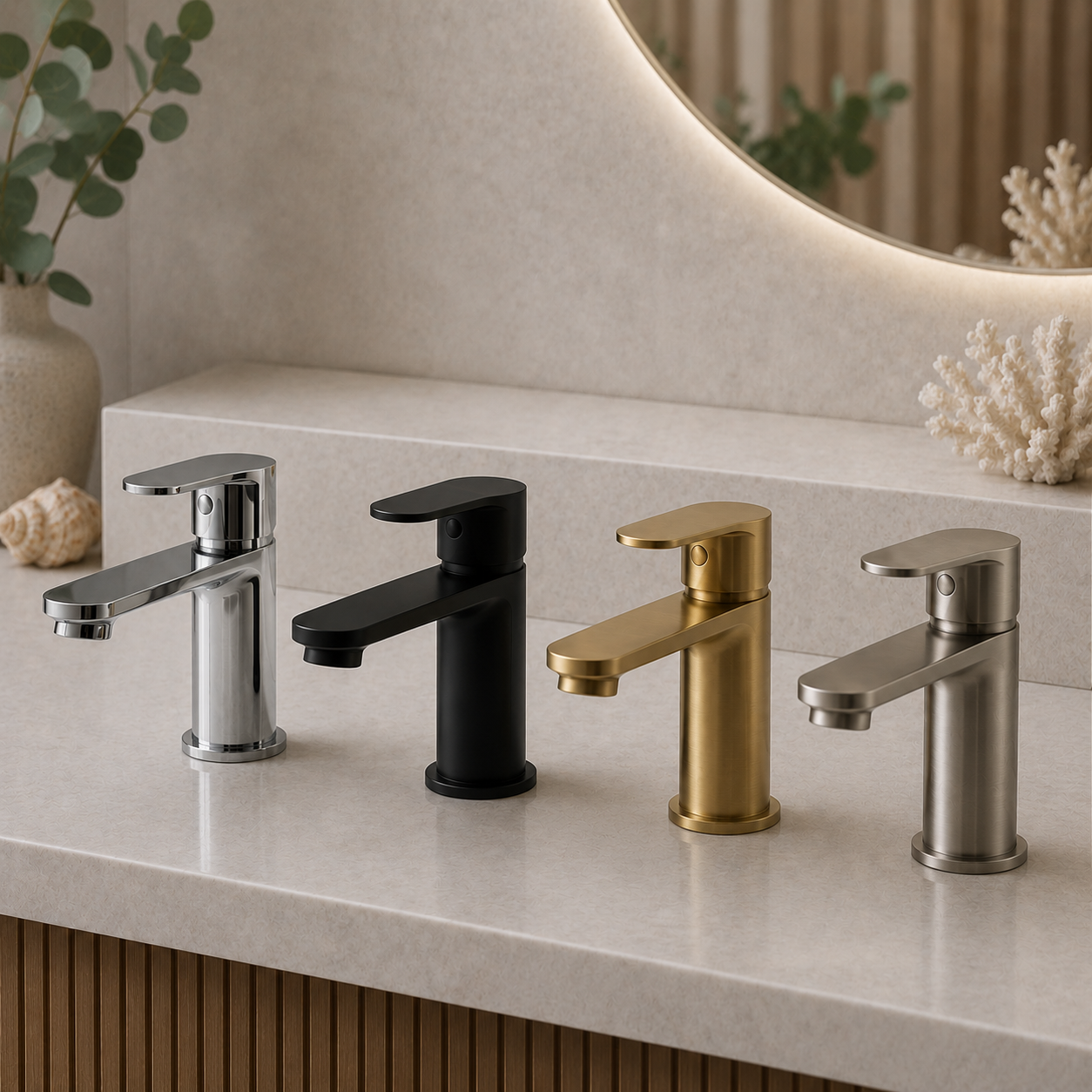 Eridge Mini Basin Mixer with Slotted Click-Clack Waste