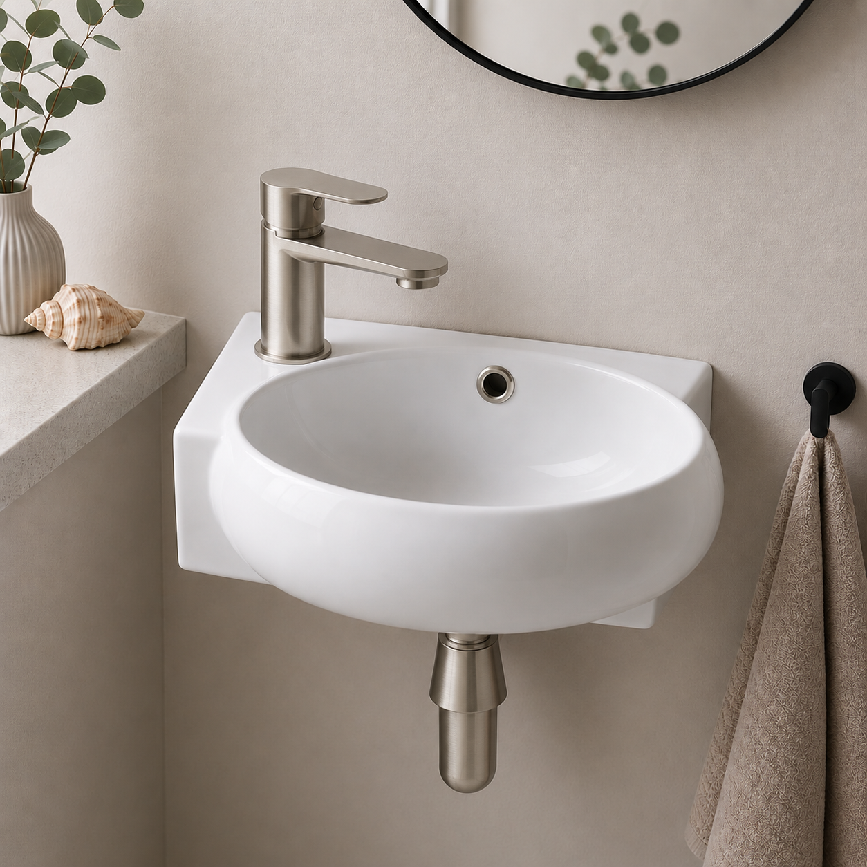 Eridge Mini Basin Mixer with Slotted Click-Clack Waste