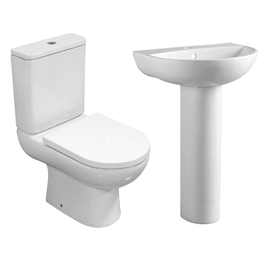 Eton 4-Piece Cloakroom Set - 1 Tap Hole