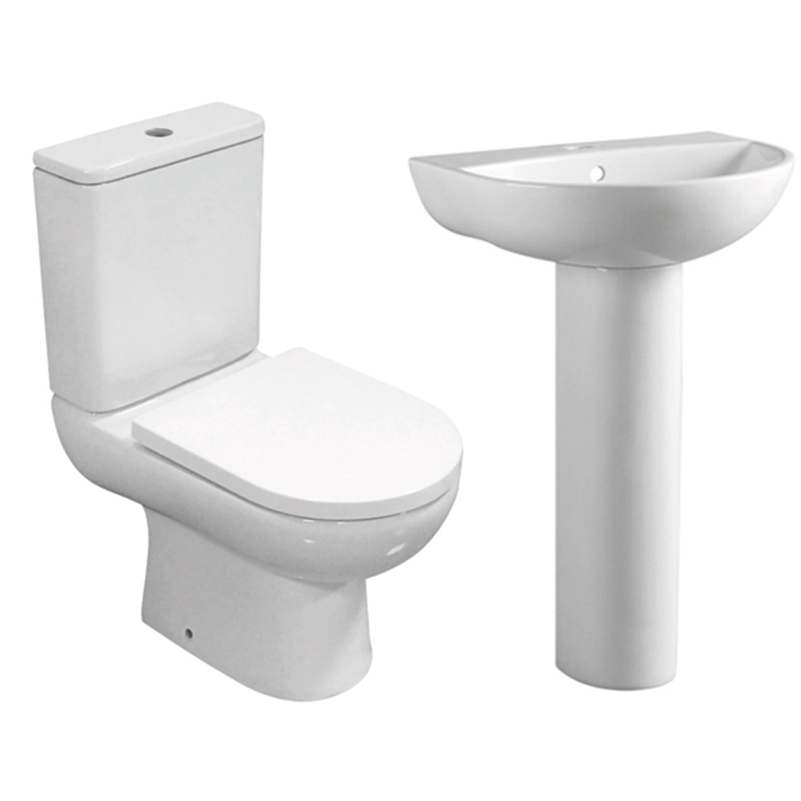 Eton 4-Piece Cloackroom Set - 1 Tap Hole