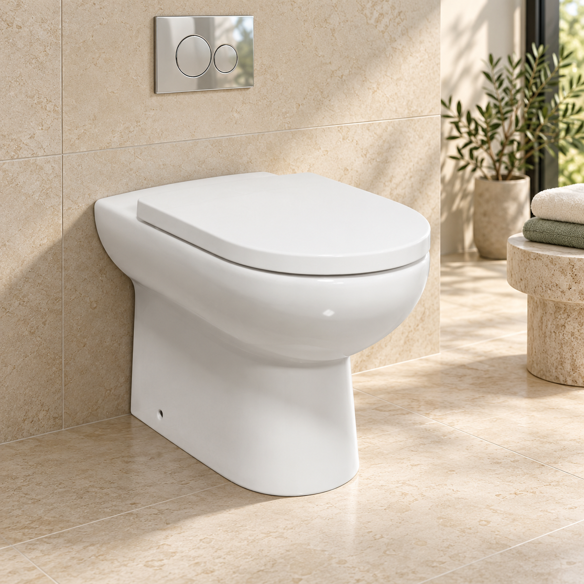 Eton Rimless Back-to-Wall Toilet & Soft-Close Seat