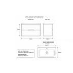 Eton 80 Wall-Hung Base & Basin - Gloss White