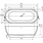 Evora Freestanding Bath - 1700 x 750mm