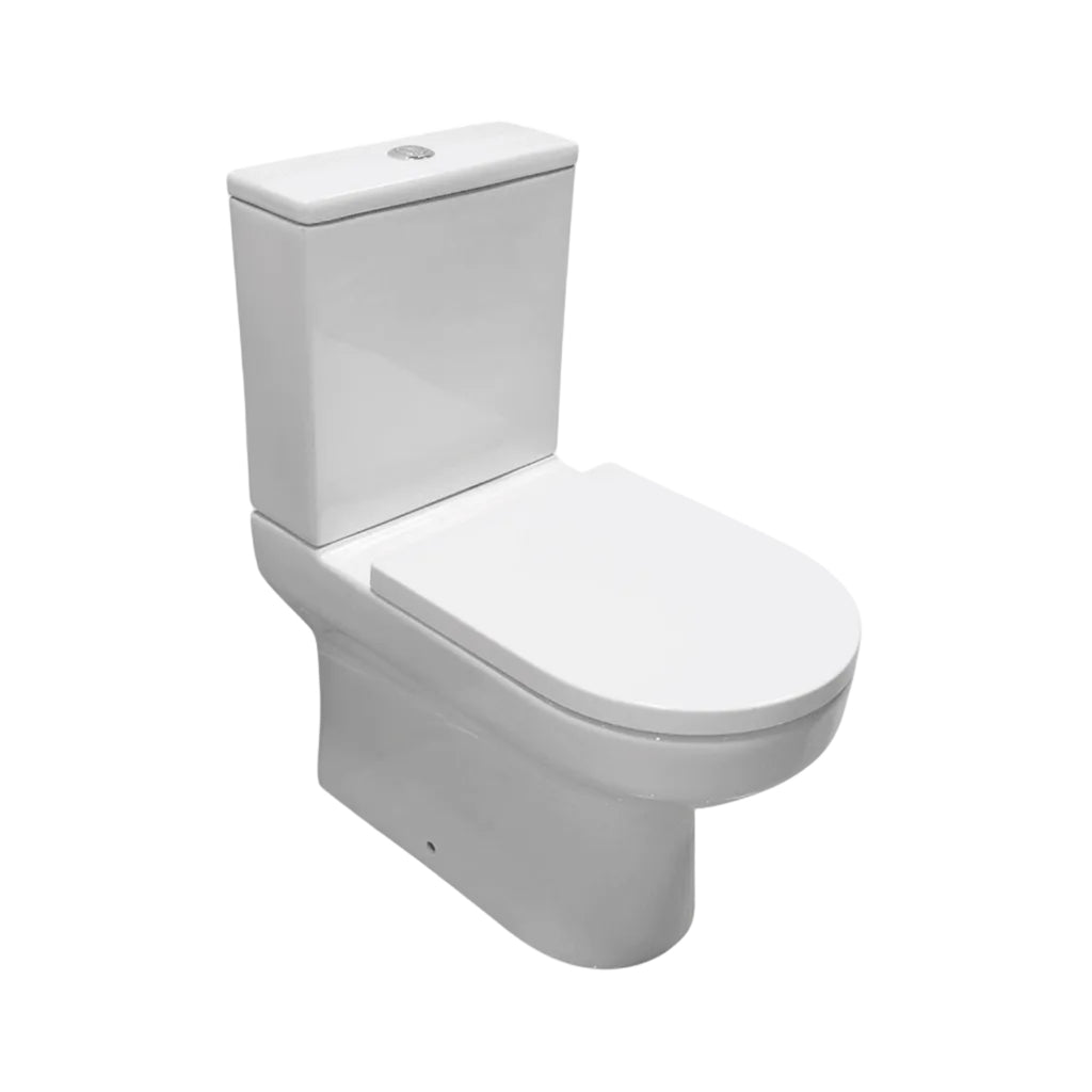 Evora Rimless Close Coupled Closed Sided WC including Soft Close Seat