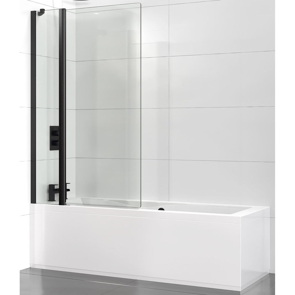 Sommer Evolve 8mm Extended Bath Screen with Fixed Panel - Black