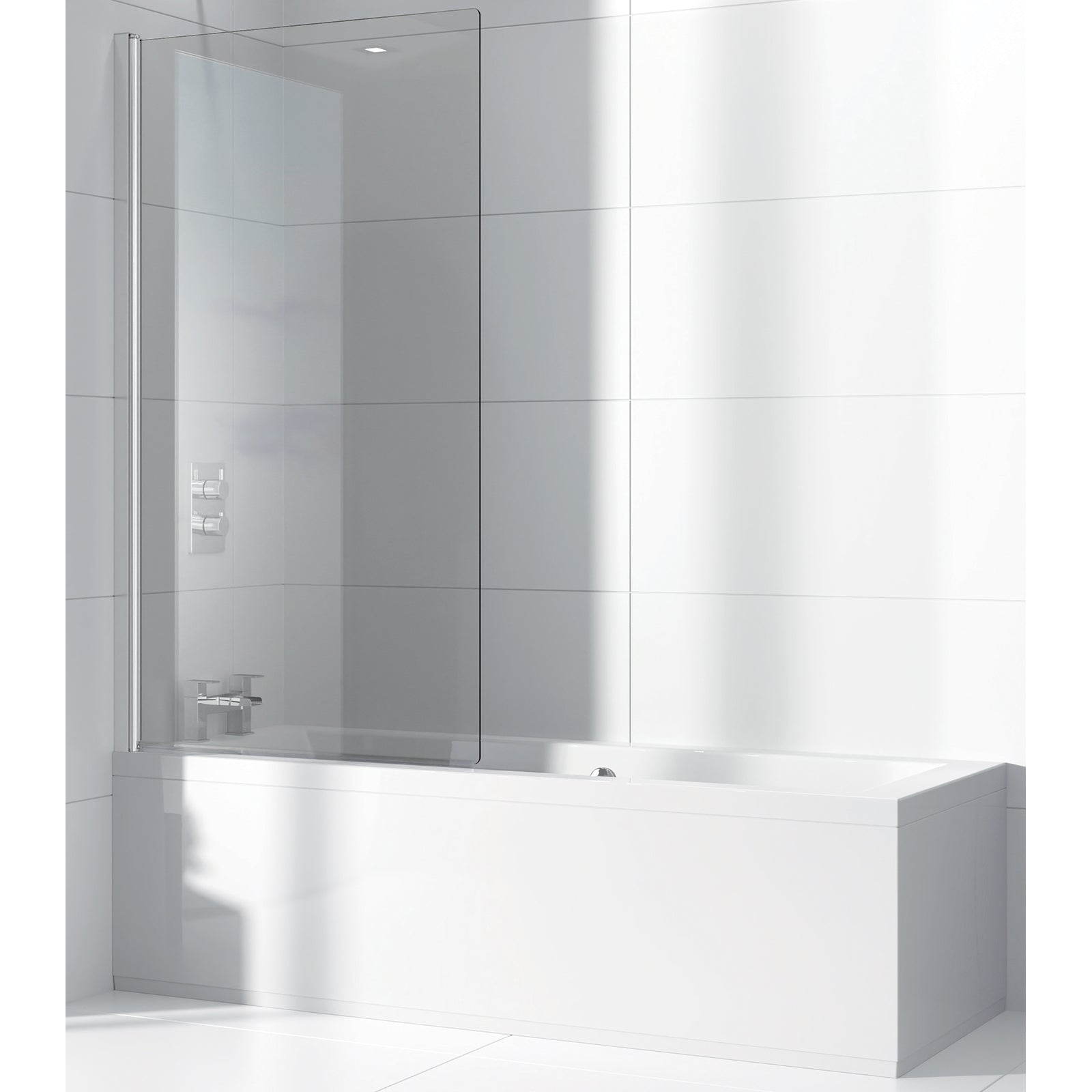 Sommer Evolve 8mm Bath Screen - Chrome
