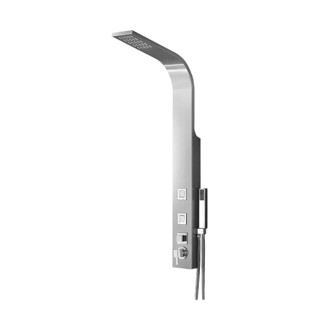 Brescia Brushed Steel Shower Column