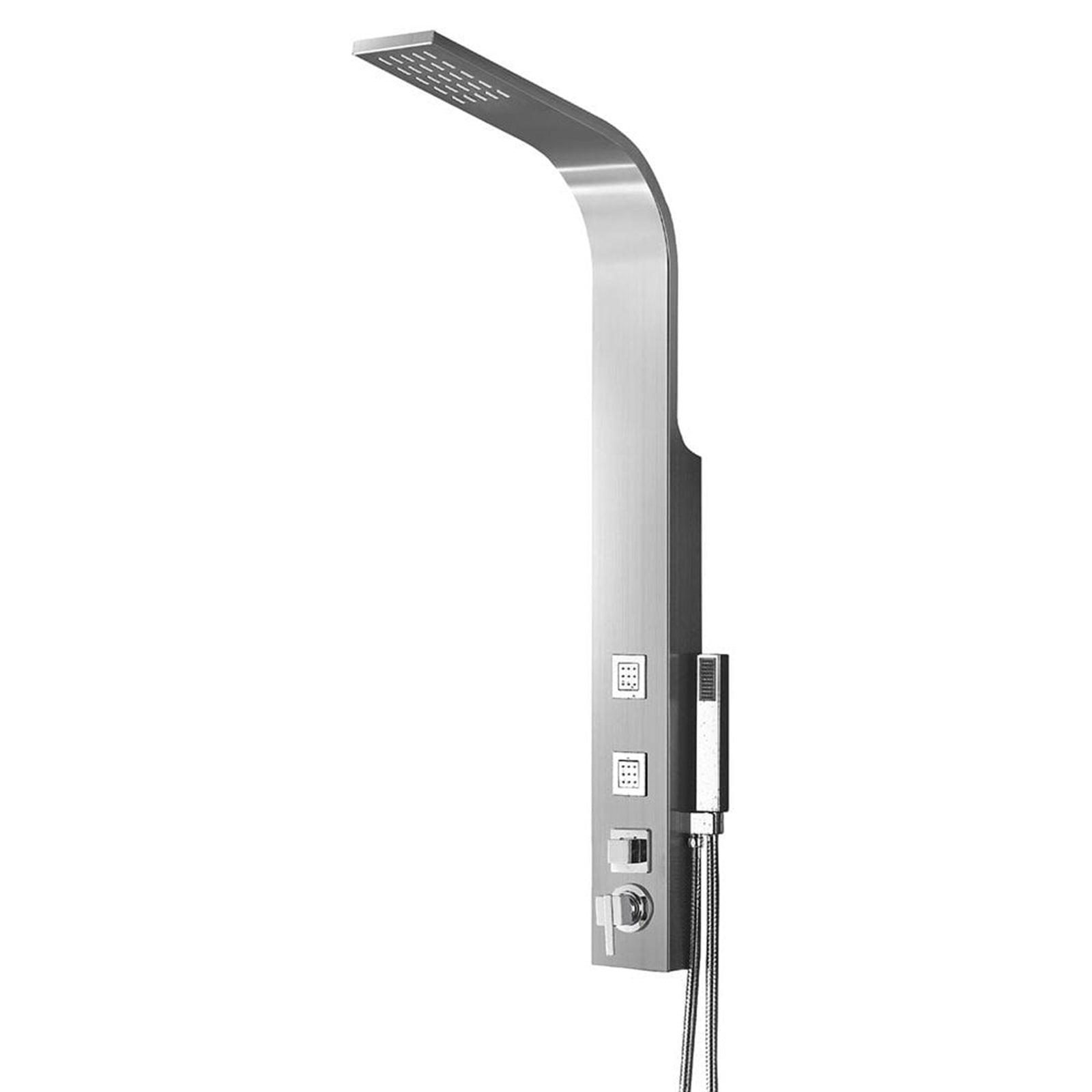 Brescia Brushed Steel Shower Column