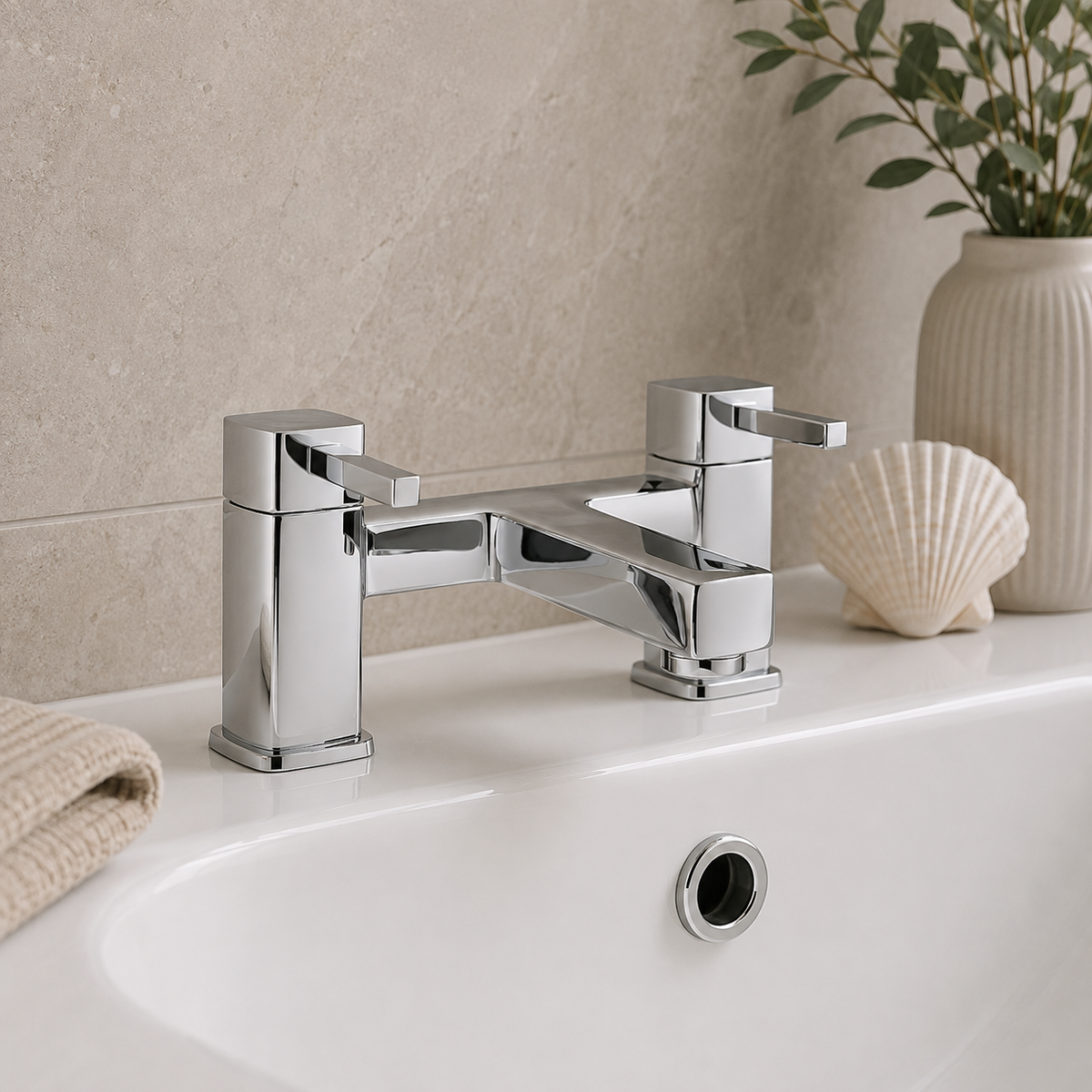 Frant Deck Mounted Bath Filler Tap – Chrome
