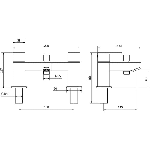 Allbits Form Bath Shower Mixer