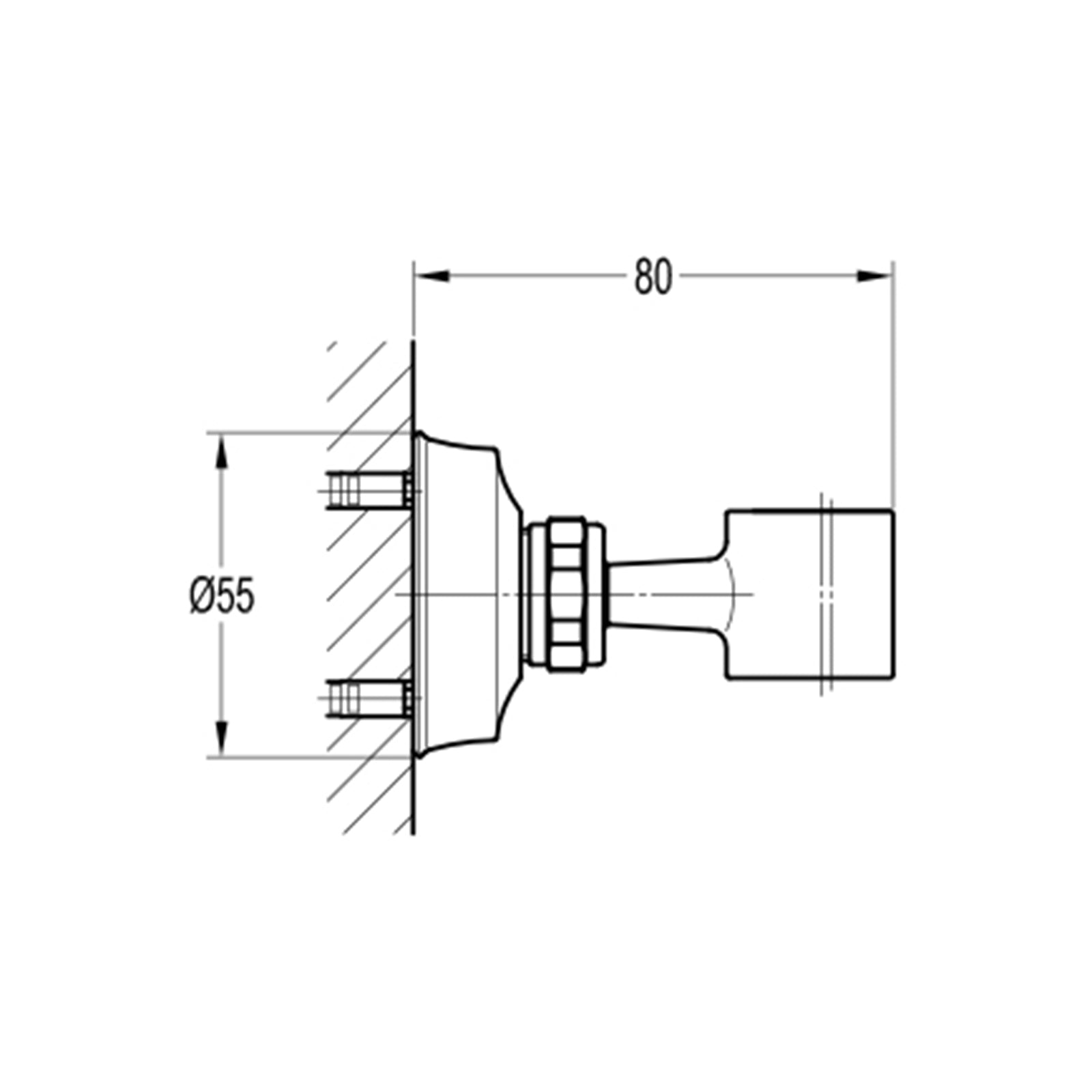 Flova Liberty Brass Handset Holder