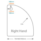 Genesis 40mm Quadrant Tray - 1200 x 900mm - RH
