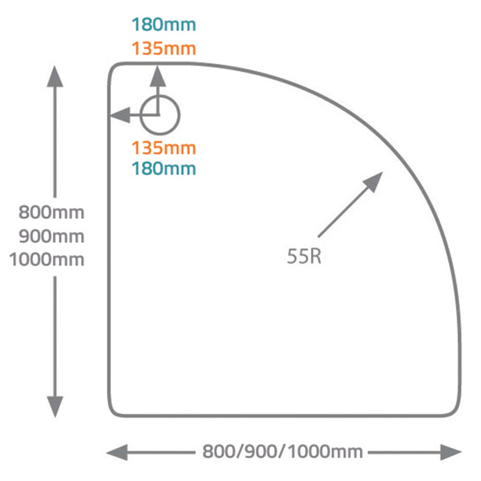 Genesis 40mm Quadrant Tray - 800mm