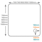 Genesis 40mm Square Tray - 900 x 900mm