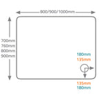 Genesis 40mm Rectangular Tray - 900 x 760mm