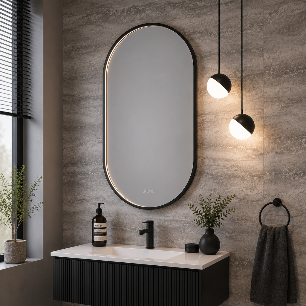 Oregon Mirror with Integrated LED Light - 600 x 1050mm