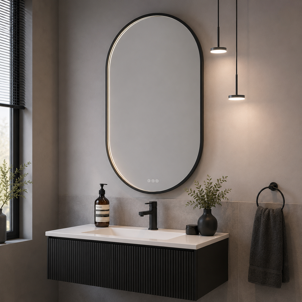 Oregon Mirror with Integrated LED Light - 600 x 1050mm