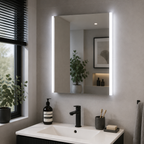 Genesis Warwick 500mm LED Bathroom Mirror with Side Lights, Touchless Sensor & Demister