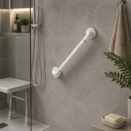 Comfort 300mm Straight Grab Rail - White
