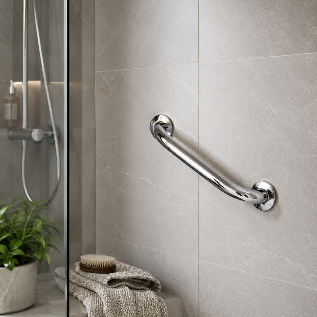 Alpha 500mm Chrome Bathroom Grab Bar