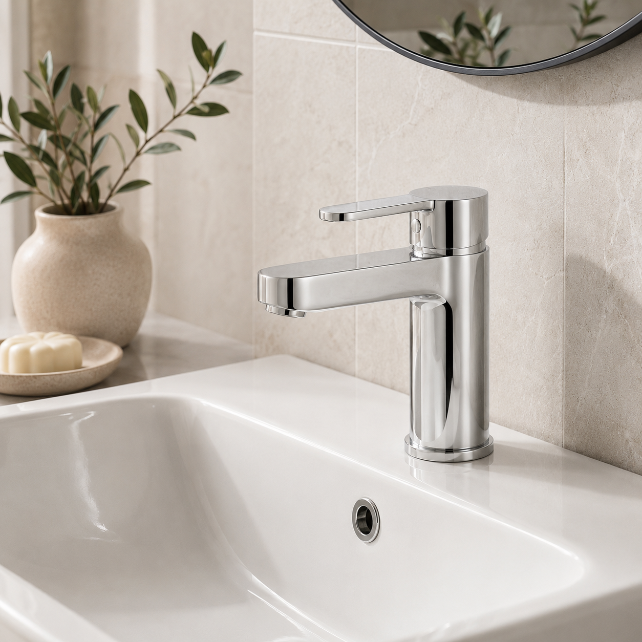 Groombridge Mono Basin Mixer Tap with Waste – Chrome