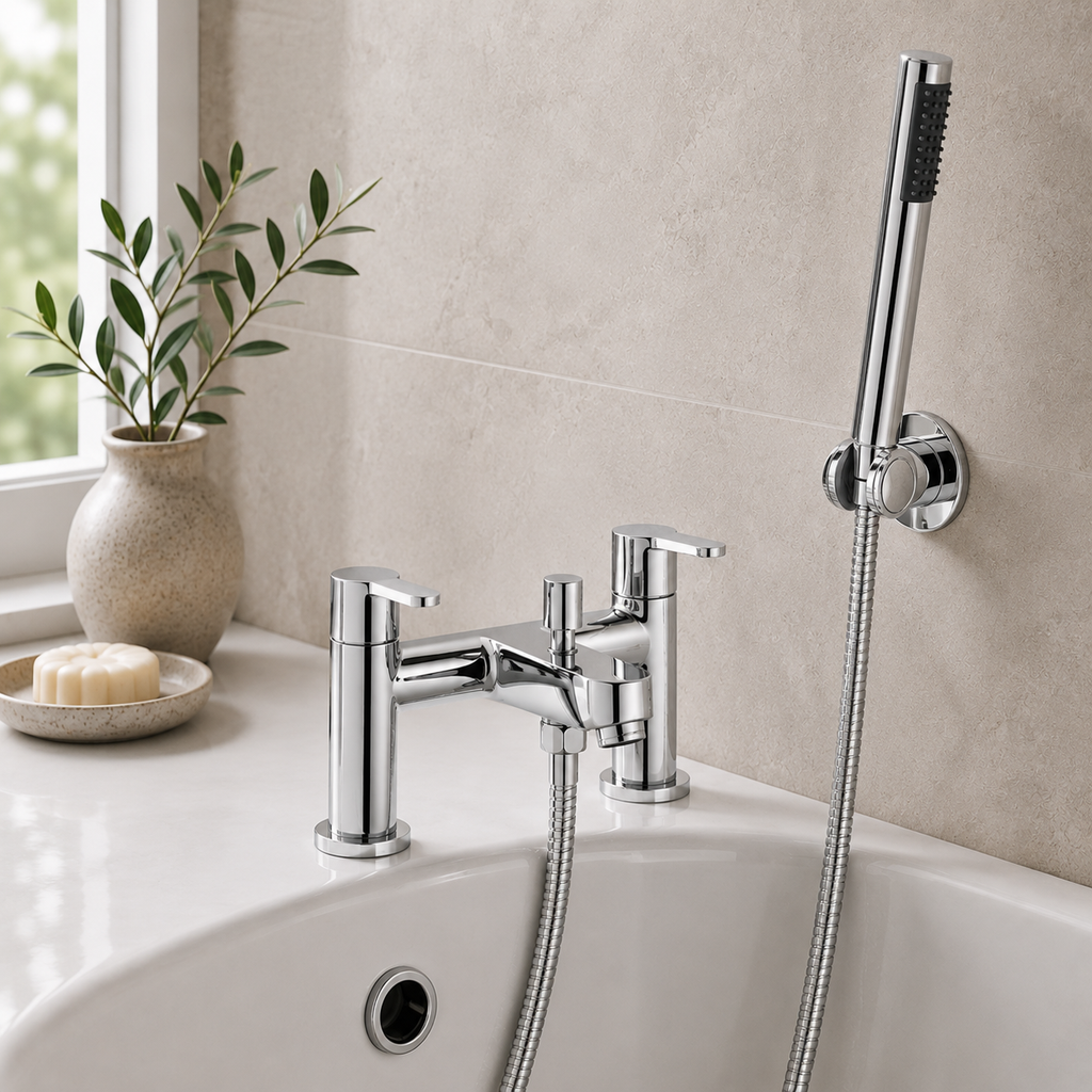 Groombridge Deck Mounted Bath Shower Mixer Tap – Chrome