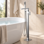 Grosvenor Chrome Floorstanding Bath Shower Mixer