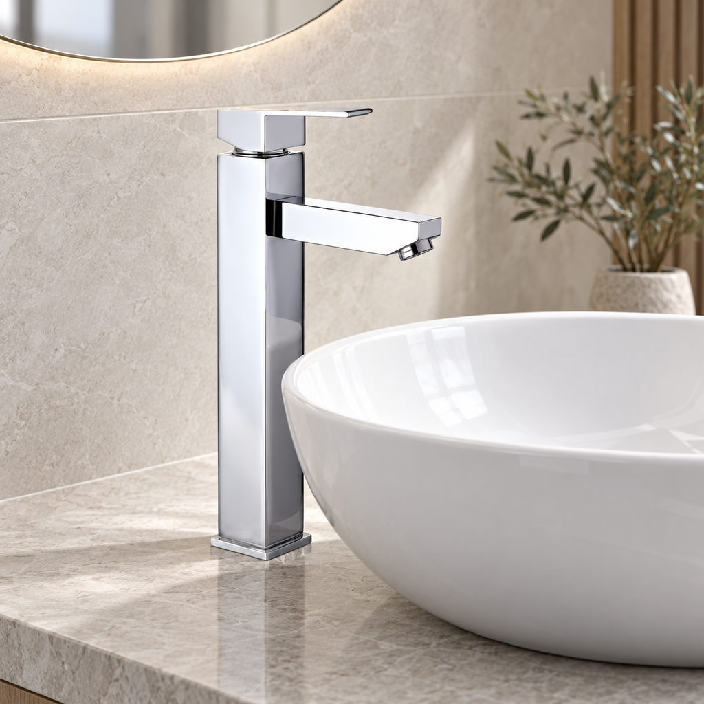 Grosvenor Chrome Tall Basin Mixer with Waste