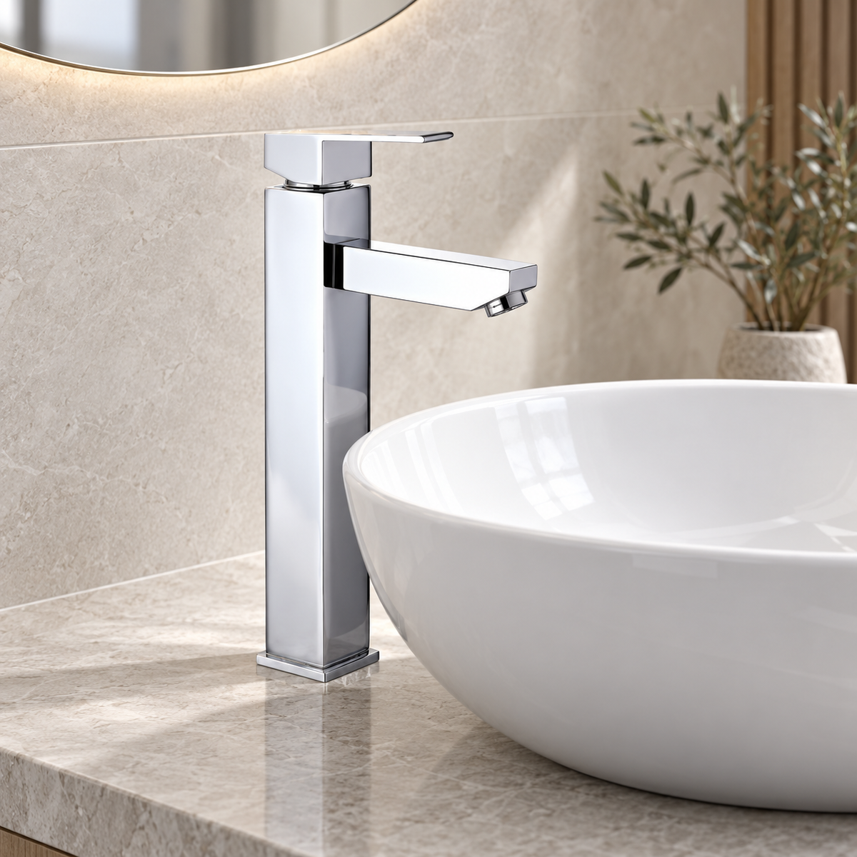 Grosvenor Chrome Tall Basin Mixer with Waste