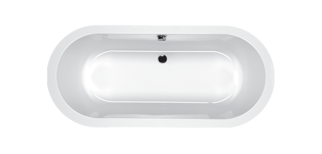 Halcyon Oval White/Black Freestanding Bath