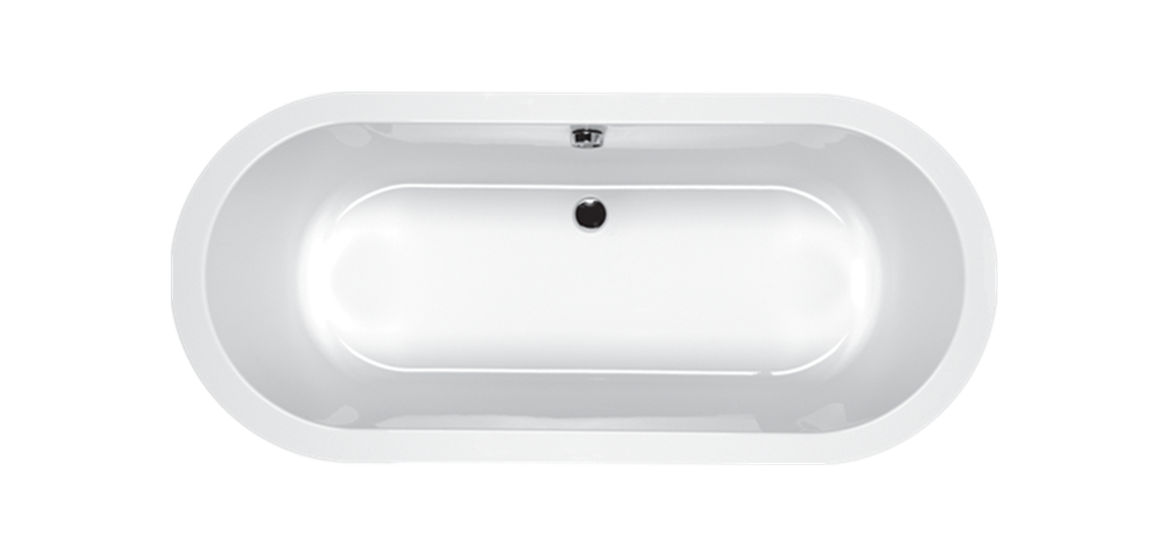 Halcyon Oval White/Black Freestanding Bath