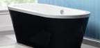 Halcyon Oval White/Black Freestanding Bath