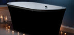 Halcyon Oval White/Black Freestanding Bath