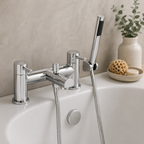 Hawkenbury Deck Mounted Bath Shower Mixer Tap with Shower Kit – Chrome