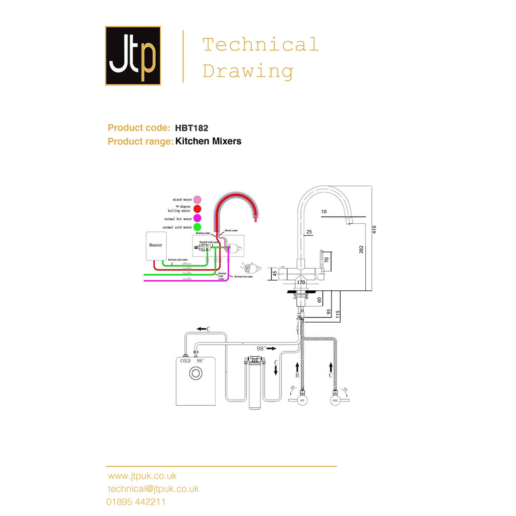 Instant Hot Water Kitchen Sink Mixer