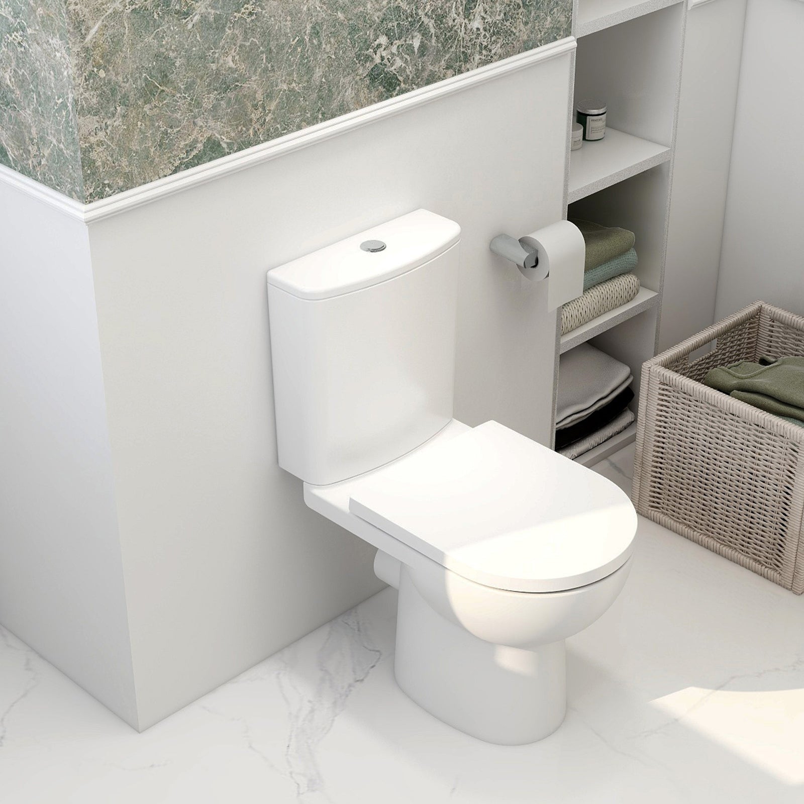 Imex Ivan Rimless Short Projection Open Back Close Coupled Pan