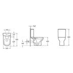 Imex Ivan Rimless Short Projection Open Back Close Coupled Pan