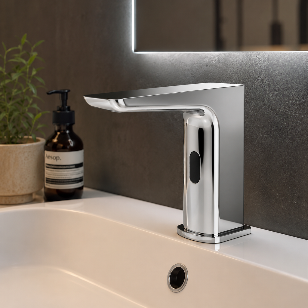 Infrared Eco Sensor Basin Tap – Chrome with Built-In Battery